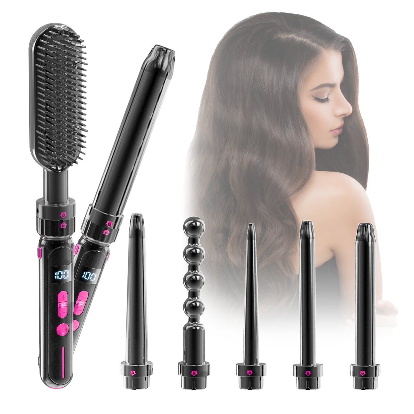 GlamStyler 7-in-1 Hair Styling Tool Kit